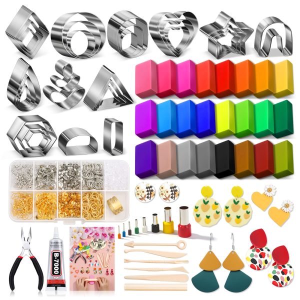 Polymer Clay Earring Making Kit, 640 Pieces